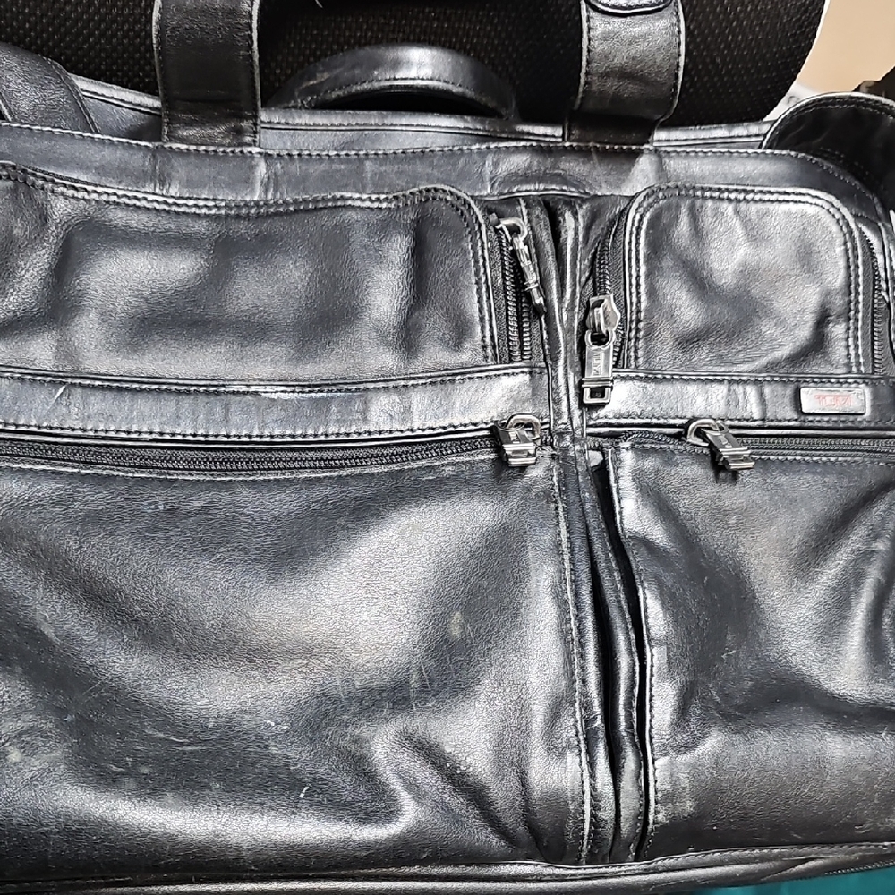 Authentic Tumi Black Leather Men's Bag